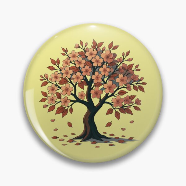 Item preview, Retro Autumn Sakura Bloom Sticker designed and sold by AOCollections.