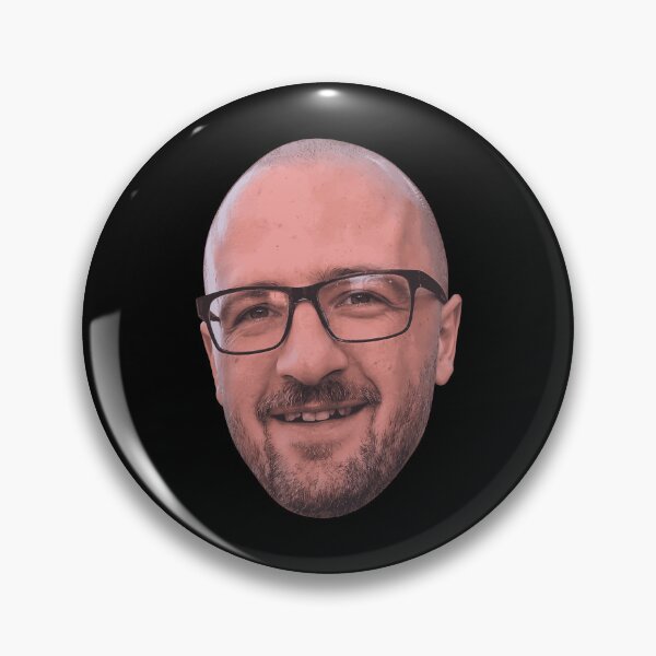Item preview, Bald Man With Glasses Portrait Smiling Realistic Illustration Unique Face Art Apparel designed and sold by slmfams.