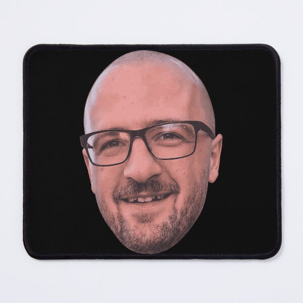 Item preview, Bald Man With Glasses Portrait Smiling Realistic Illustration Unique Face Art Apparel designed and sold by slmfams.