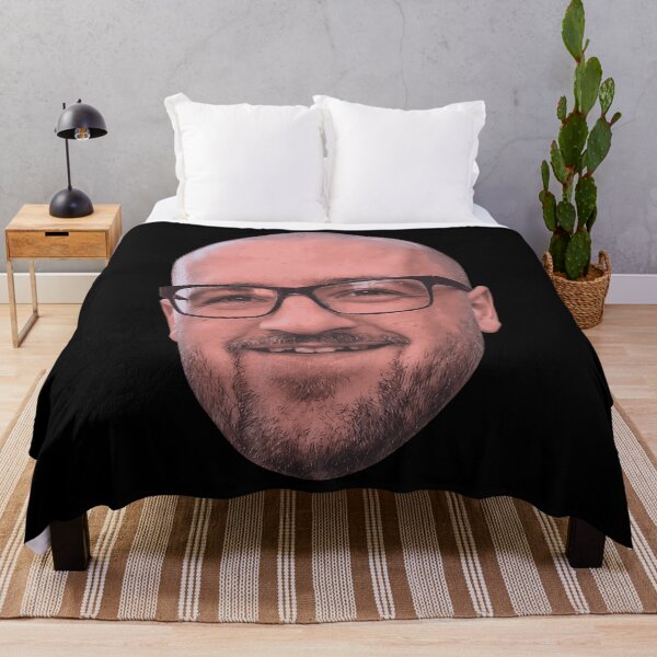 Item preview, Bald Man With Glasses Portrait Smiling Realistic Illustration Unique Face Art Apparel designed and sold by slmfams.