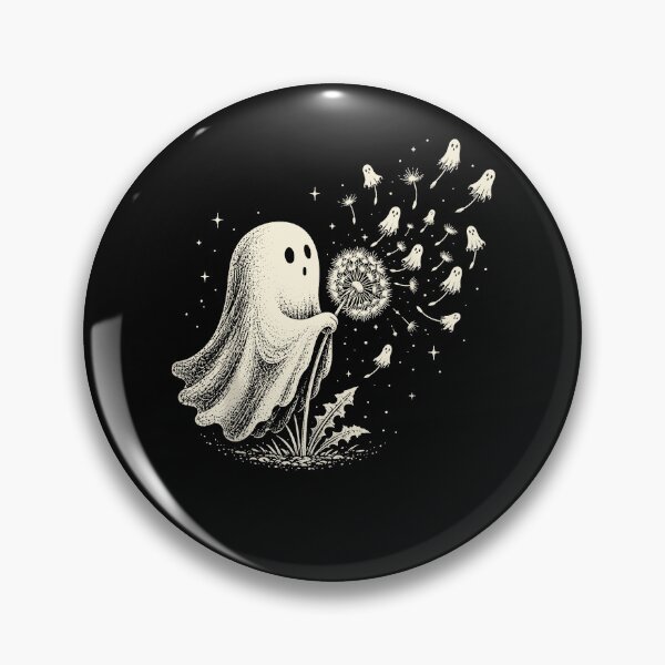 Artikelvorschau, Niedlicher Geist pustet Löwenzahnsamen, die sich in winzige Geister verwandeln – Verspielte Halloween-Kostüme entworfen und verkauft von slmfams.