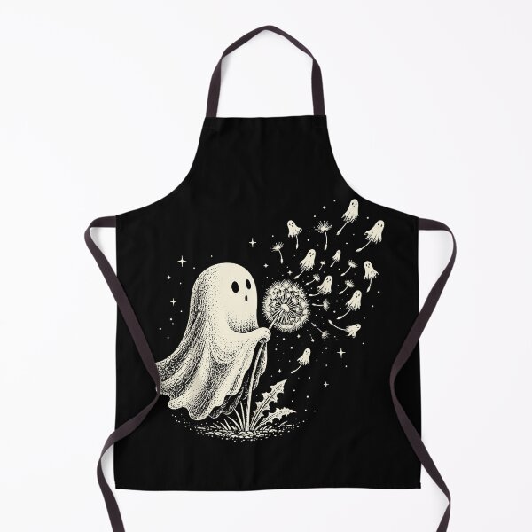 Item preview, Cute Ghost Blowing Dandelion Seeds Turning Into Tiny Ghosts Whimsical Halloween Apparel designed and sold by slmfams.
