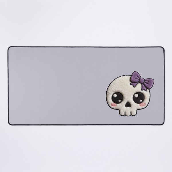 Item preview, Spooky Coquette Skull - Pastel Goth Halloween Bow Faux Patch designed and sold by thelexiverse.
