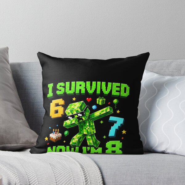 Item preview, I Survived 6 Now Im 8 Minecraft Creeper Dab Birthday Pixel Art Kids Gaming Apparel designed and sold by slmfams.