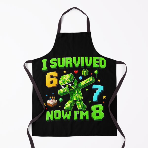 Item preview, I Survived 6 Now Im 8 Minecraft Creeper Dab Birthday Pixel Art Kids Gaming Apparel designed and sold by slmfams.