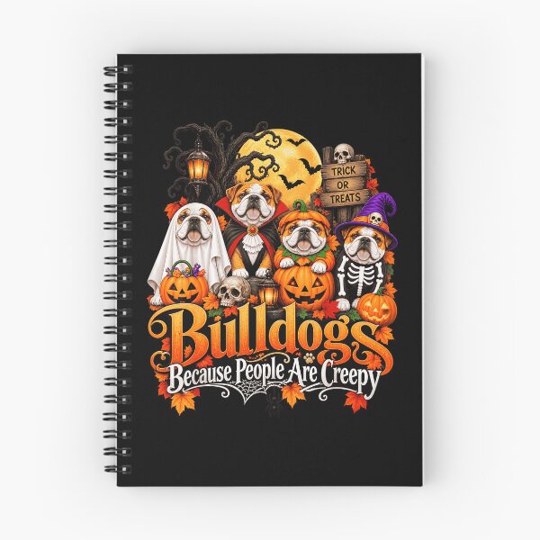 Item preview, Bulldogs Because People Are Creepy Halloween Costumes Ghost Vampire Pumpkin Witch Dog Apparel designed and sold by slmfams.