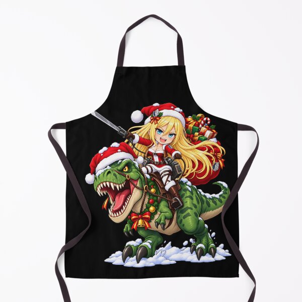 Item preview, Krista Lenz Attack on Titan Christmas T Rex Ride designed and sold by mildaclairmo.