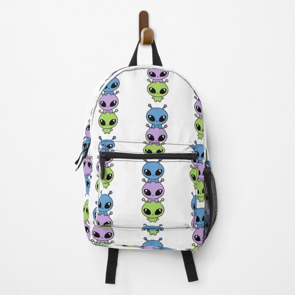 Item preview, Stacked Aliens – Blue, Lavender & Green Space Trio designed and sold by AliveStyle.