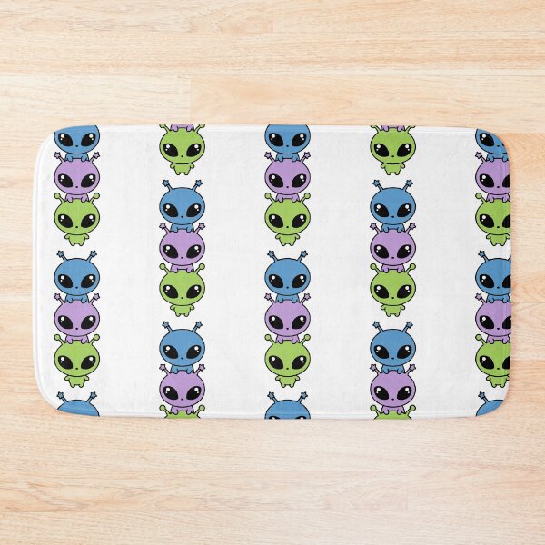 Item preview, Stacked Aliens – Blue, Lavender & Green Space Trio designed and sold by AliveStyle.