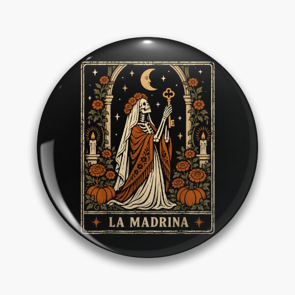 Item preview, La Madrina Skeleton Bride Holding Key Day Of The Dead Style Tarot Card Apparel designed and sold by slmfams.