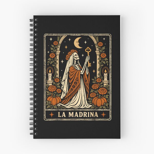 Item preview, La Madrina Skeleton Bride Holding Key Day Of The Dead Style Tarot Card Apparel designed and sold by slmfams.