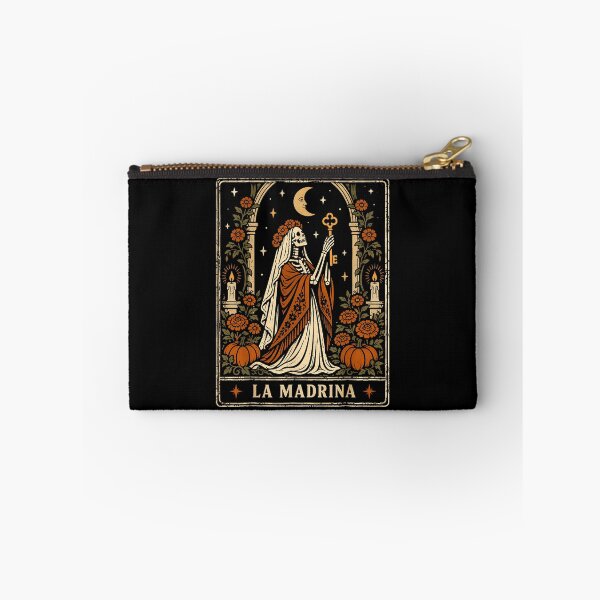 Item preview, La Madrina Skeleton Bride Holding Key Day Of The Dead Style Tarot Card Apparel designed and sold by slmfams.