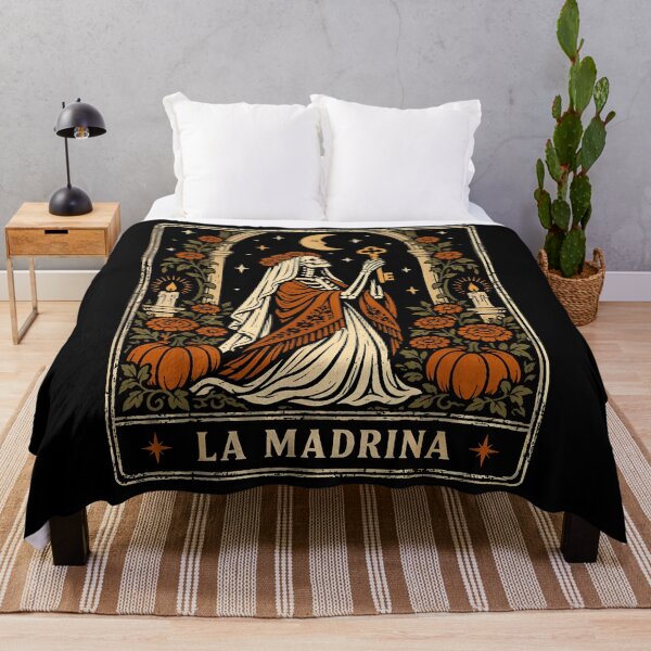Item preview, La Madrina Skeleton Bride Holding Key Day Of The Dead Style Tarot Card Apparel designed and sold by slmfams.