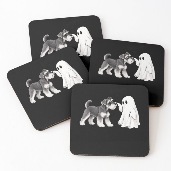 Item preview, Boop Schnauzer Dog Nose Touch With Cute Ghost Halloween Pet Humor Apparel designed and sold by slmfams.