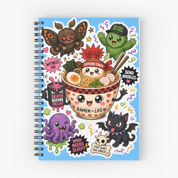 Item preview, Kawaii Ramen Send Noodles, Cute Monster Design designed and sold by Fort Chiswell Trading Company.