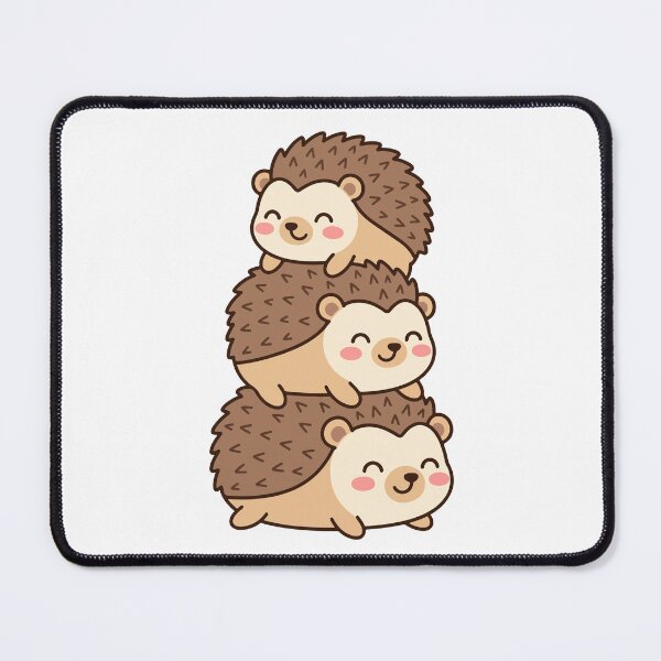 Item preview, Stacked Hedgehogs – Smiling Woodland Trio in Warm Brown designed and sold by AliveStyle.