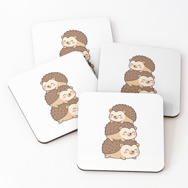 Item preview, Stacked Hedgehogs – Smiling Woodland Trio in Warm Brown designed and sold by AliveStyle.