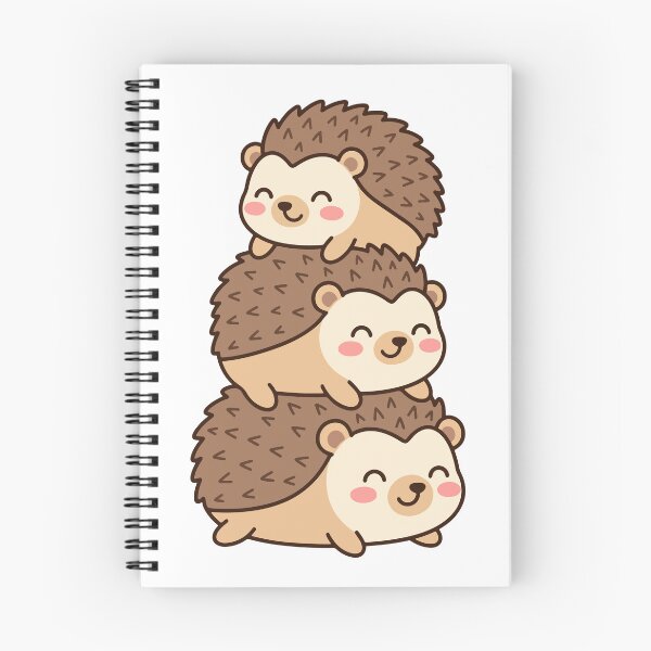 Item preview, Stacked Hedgehogs – Smiling Woodland Trio in Warm Brown designed and sold by AliveStyle.