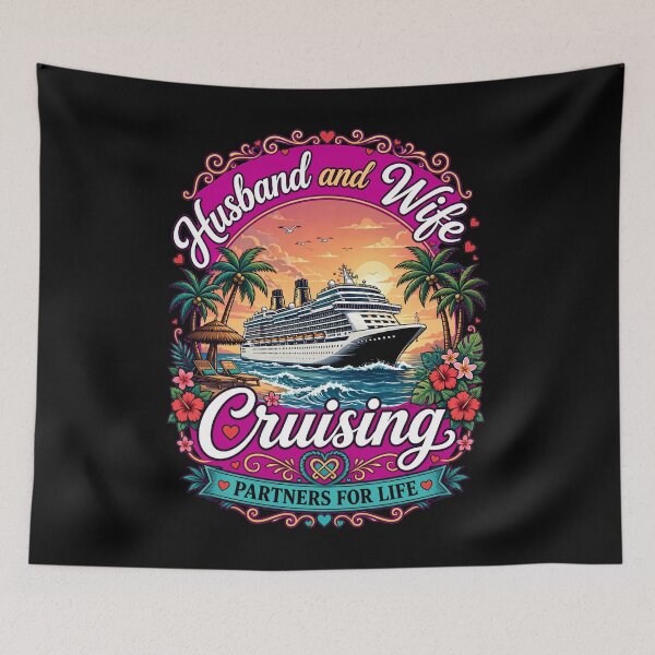 Item preview, Husband & Wife Cruising Couple Cruise Shirt | Nautical Travel Style | Married Couples Vacation Gift designed and sold by Teetreasure2.
