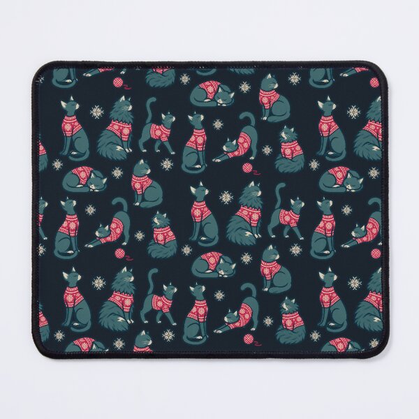 Item preview, Cozy Christmas Cats Pixel Art – Cute Nordic Sweater Cat Holiday Design designed and sold by dannydesignerco.