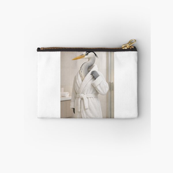 Item preview, Grey Heron White Bathrobe designed and sold by Sillytoe.