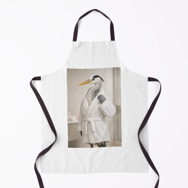 Item preview, Grey Heron White Bathrobe designed and sold by Sillytoe.