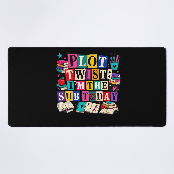 Item preview, Plot Twist Im The Sub Today Colorful Blocks Substitute Teacher Humor Apparel designed and sold by slmfams.