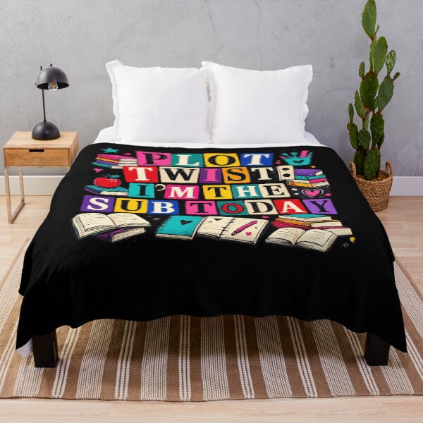 Item preview, Plot Twist Im The Sub Today Colorful Blocks Substitute Teacher Humor Apparel designed and sold by slmfams.