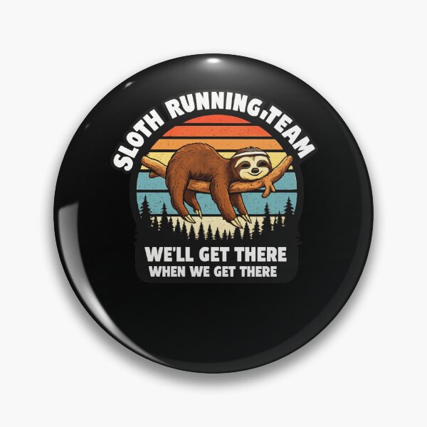 Item preview, Sloth Running Team Well Get There When We Get There Retro Sunset Apparel designed and sold by slmfams.