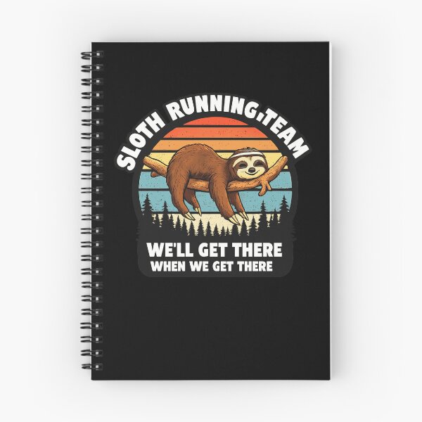 Item preview, Sloth Running Team Well Get There When We Get There Retro Sunset Apparel designed and sold by slmfams.