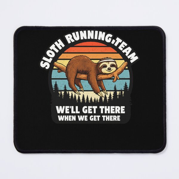 Item preview, Sloth Running Team Well Get There When We Get There Retro Sunset Apparel designed and sold by slmfams.