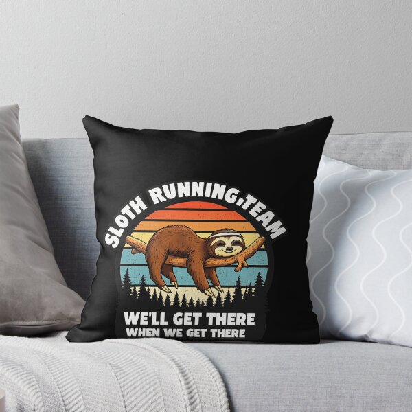 Item preview, Sloth Running Team Well Get There When We Get There Retro Sunset Apparel designed and sold by slmfams.