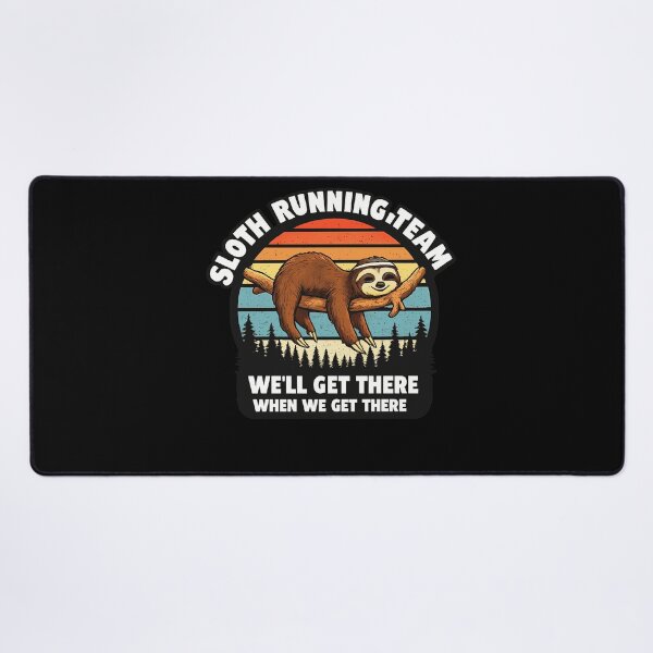 Item preview, Sloth Running Team Well Get There When We Get There Retro Sunset Apparel designed and sold by slmfams.