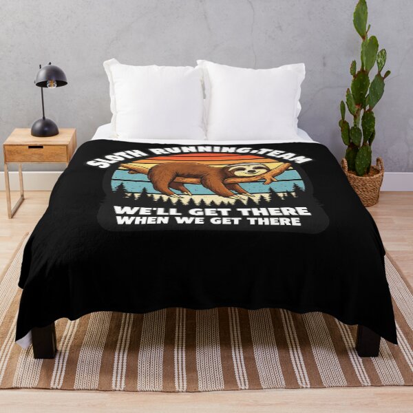 Item preview, Sloth Running Team Well Get There When We Get There Retro Sunset Apparel designed and sold by slmfams.