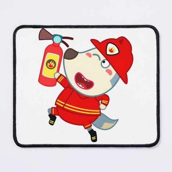 Item preview, Firefighter Wolfoo Cute Cartoon Character Design for Kids and Fire Safety Enthusiasts designed and sold by DachiB.