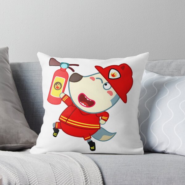 Item preview, Firefighter Wolfoo Cute Cartoon Character Design for Kids and Fire Safety Enthusiasts designed and sold by DachiB.