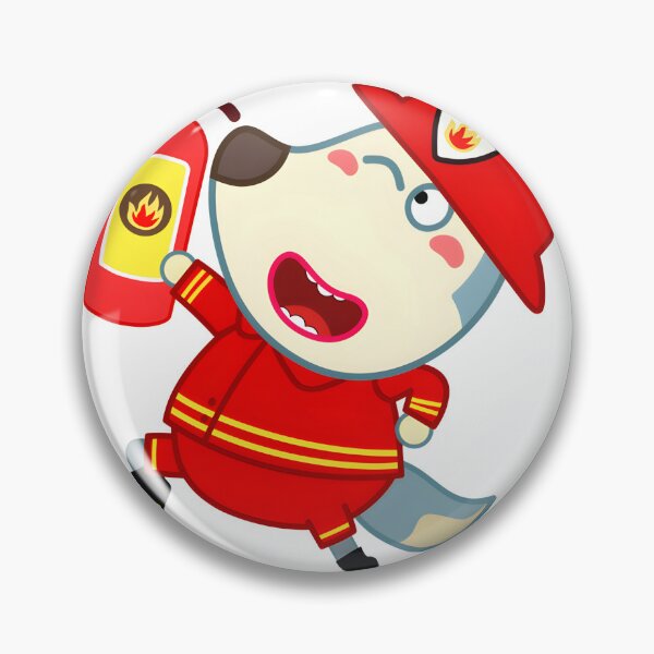 Item preview, Firefighter Wolfoo Cute Cartoon Character Design for Kids and Fire Safety Enthusiasts designed and sold by DachiB.