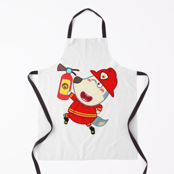 Item preview, Firefighter Wolfoo Cute Cartoon Character Design for Kids and Fire Safety Enthusiasts designed and sold by DachiB.