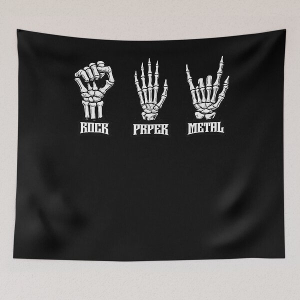 Item preview, Rock Paper Metal Skeleton Hand Gestures Funny Music And Game Humor Apparel designed and sold by slmfams.