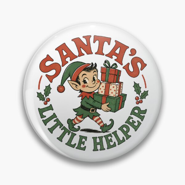 Item preview, Vintage Retro Christmas Elf designed and sold by Inspired Life Creative.