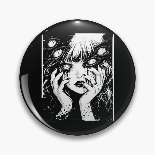 Item preview, Multi Eyed Horror Girl With Tears Dark Fantasy Creepy Art Illustration Apparel designed and sold by slmfams.