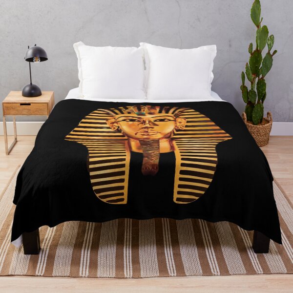 Item preview, Golden Mask of King Tutankhamun - Ancient Egyptian Pharaoh Art designed and sold by ShabanMerch⭐⭐⭐.