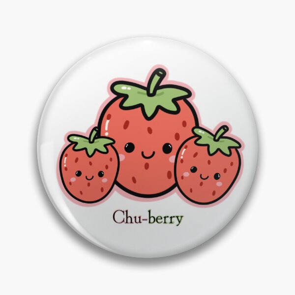 Item preview, Cute Strawberry Family Kawaii Design – Chu-berry Fruit Pun Art Gift designed and sold by soaddigitalstudios.