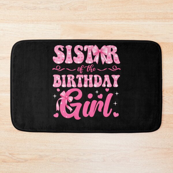 Item preview, Sister Of The Birthday Girl Pink Hearts Bows Cute Party Celebration Apparel designed and sold by slmfams.