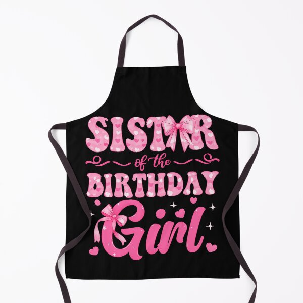 Item preview, Sister Of The Birthday Girl Pink Hearts Bows Cute Party Celebration Apparel designed and sold by slmfams.
