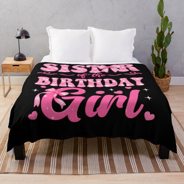 Item preview, Sister Of The Birthday Girl Pink Hearts Bows Cute Party Celebration Apparel designed and sold by slmfams.