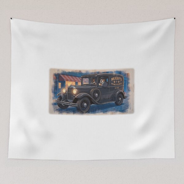 Item preview, Dogs and Vintage Cars Series: Mugsy's Deliveries designed and sold by Yoshi - Design - Osaka.