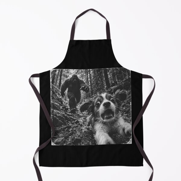 Item preview, Bigfoot Chasing Scared Dog Through Forest Funny Cryptid Chase Humor Apparel designed and sold by slmfams.