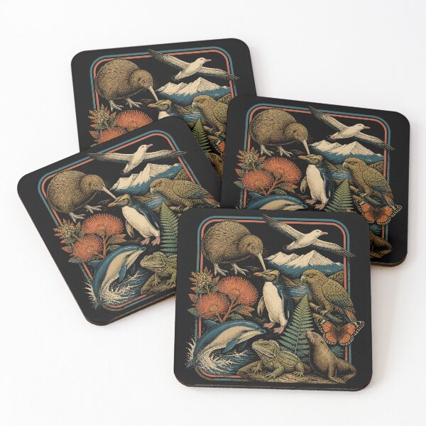 Item preview, New Zealand Wildlife Art | Kiwi Kea Penguin Tuatara NZ Nature designed and sold by MvuuStudio.