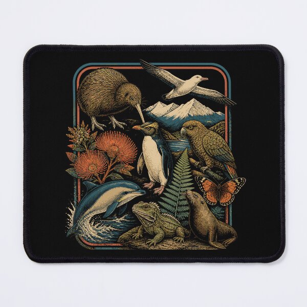 Item preview, New Zealand Wildlife Art | Kiwi Kea Penguin Tuatara NZ Nature designed and sold by MvuuStudio.